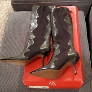 Leather & Suede Knee High Boots